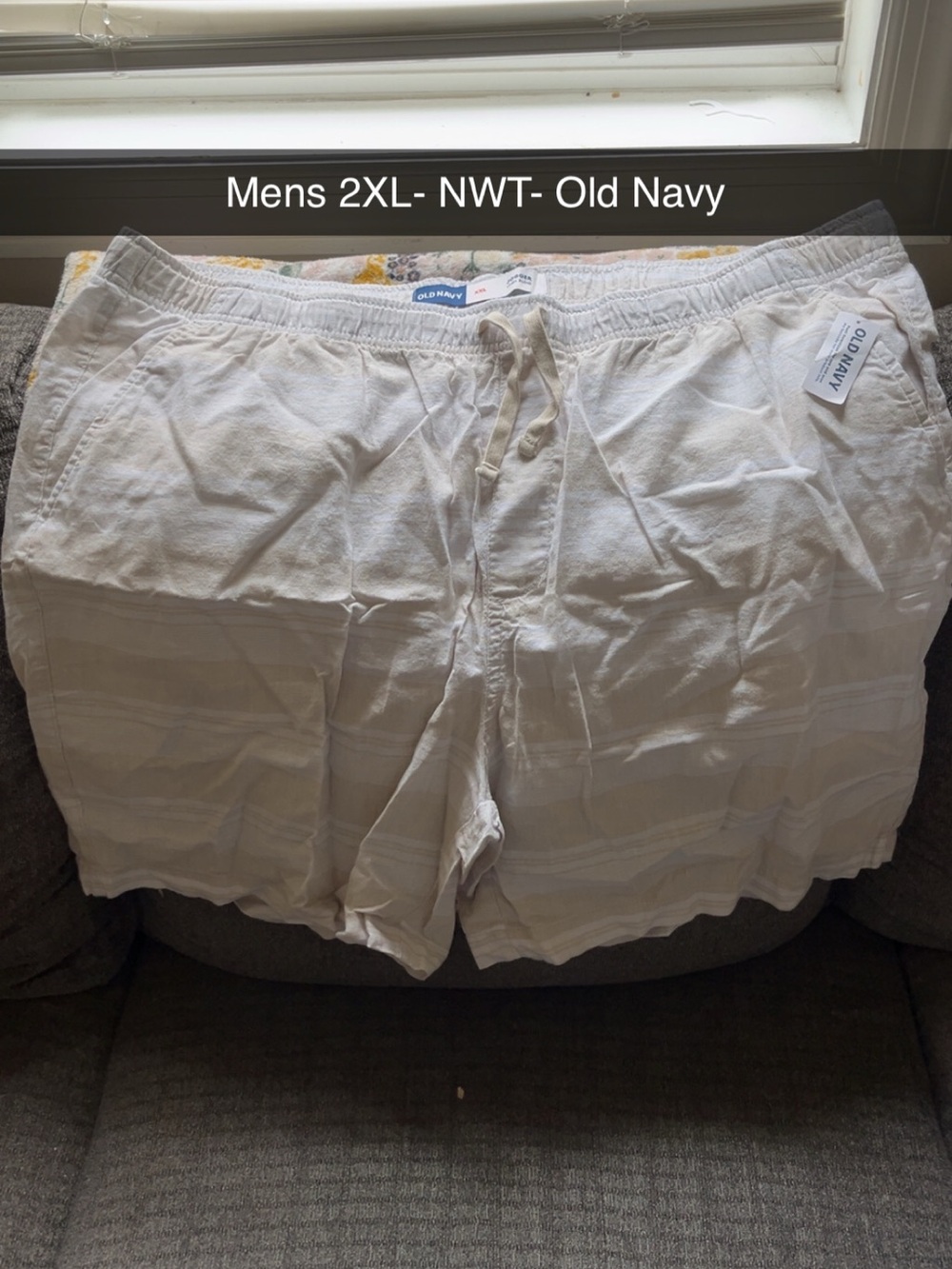 Old Navy Men’s White Swim Trunks